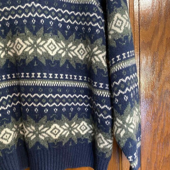 Vintage 90's 100% Wool Pendleton Quarter Zip Sweater - Picture 3 of 6